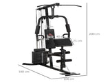 Multi-Exercise Gym Station, with 45kg Weight Stack, for Full Body Workout T3398P349211