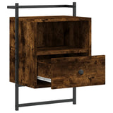 Bedside Cabinets Wall-mounted 2 pcs Smoked Oak 40x30x61 cm Engineered Wood 833438
