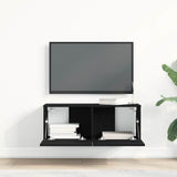 TV Cabinet 2 pcs Black Oak 80 x 30 x 30 cm Engineered Wood 862784