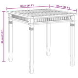 Garden Dining Table 80x80x80 cm Solid Teak Wood 49384