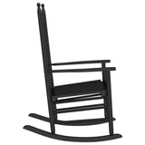Rocking Chair with Curved Seat Black Solid Wood Poplar 4008870