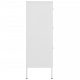 Drawer Cabinet White Steel Medium Fully Extendable 336152