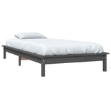 820528 Bed Frame without Mattress Grey 90x200 cm Solid Wood