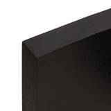 Table Top Dark Brown 60x50x cm Treated Solid Wood Oak 3156412