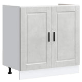 Sink Base Cabinet "Porto" Concrete Grey 80x46x81.5 cm Engineered Wood 853931
