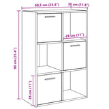 Storage Cabinet Black 60x29.5x90 cm Engineered Wood 801135