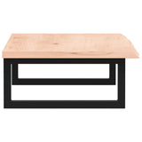 Basin Shelf Wall Mounted Steel and Solid Wood Oak 3302545