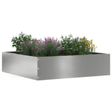 Lawn Edging 6 pcs Silver 50 x 50 x 13 cm Galvanised Steel 874727