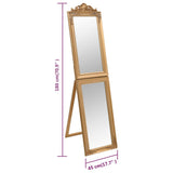 Free-Standing Mirror Gold 45x180 cm 351525