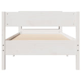 Bed Frame without Mattress White 90x200 cm Solid Wood Pine 3306196