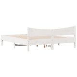 Bed Frame without Mattress White 180x200 cm Super King Solid Wood Pine 3216361