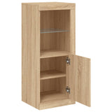 Sideboard with LED Lights Sonoma Oak 41x37x100 cm 836646