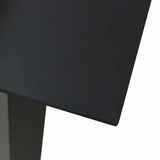 Dining Set Black Glass, Powder-coated steel, PVC hollow rattan 3060261