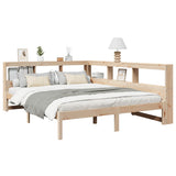 Bookcase Bed without Mattress 140x200 cm Solid Wood Pine 3324317