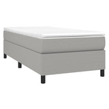 Box Spring Bed Frame Light Grey Single Fabric 3121196