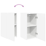 TV Cabinet Set Wall-mounted 2 pcs White Engineered Wood 3408961