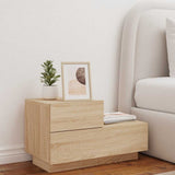 Bedside Cabinet with LED Lights Sonoma Oak 70x36x40.5 cm 836779