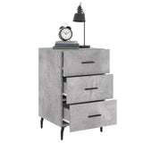 Bedside Cabinet Concrete Grey 40x40x66 cm Engineered Wood 827680