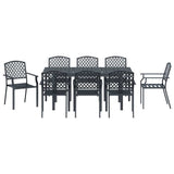 Garden Dining Set 9 pcs Anthracite Powder-coated Steel 3378819