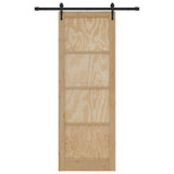 Sliding Door ORKDAL Brown 83 x 232 cm Solid Pine Wood 3333788