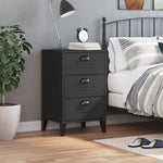 ZNTS Bedside Cabinet VIKEN Black Engineered Wood 374912