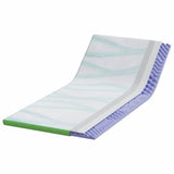Mattress Topper White and Green 90 x 200 x 6 cm Jaquard Fabric 4106168