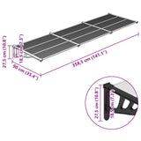 Door Canopy Black and Transparent 358.5x90 cm Polycarbonate 153688