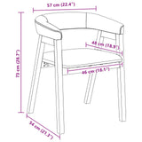 Dining Chairs 2 pcs Light Brown 54 x 57 x 73 cm 42020420