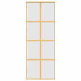 Sliding Door Gold 76x205 cm Frosted ESG Glass and Aluminium 155187