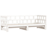 Daybed with Trundle without Mattress White 80x200 cm Solid Wood 836208