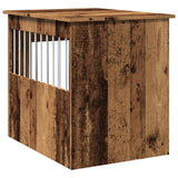 Dog Crate Furniture Old Wood 55x75x65 cm Engineered Wood 857639