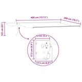 Electric Retractable Awning Cream and White 4 x 2 m 3419912