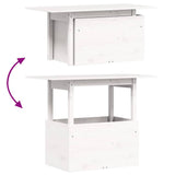 Garden Table White 100x50x75 cm Solid Wood Pine 844909