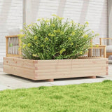 Garden Planter 110x110x26.5 cm Solid Wood Pine 847323