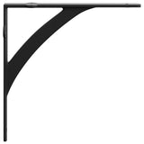 Wall Shelf Brackets 12 pcs Black 21 x 21 x 3.5 cm Steel 42038896