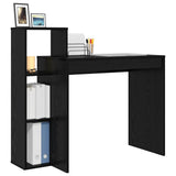 Desk with Shelf Black Oak 100 x 40 x 90 cm Engineered Wood 869315
