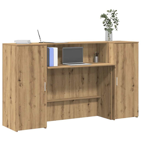 Reception Desk Artisan Oak 180x50x103.5 cm Engineered Wood 3324213