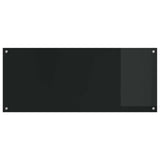 Kitchen Backsplash Black 120 x 50 cm Tempered Glass 42001302