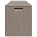 Garden Storage Box 270L Brown PP Wood Look 151232