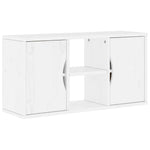 ZNTS TV Cabinet ODDA White 79x24x40 cm Solid Wood Pine 4103604