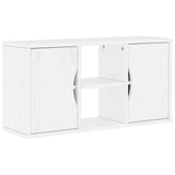 ZNTS TV Cabinet ODDA White 79x24x40 cm Solid Wood Pine 4103604