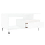 ZNTS Coffee Table White 90x49x45 cm Engineered Wood 831020