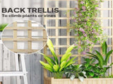 Wooden Trellis Planter, Raised Garden Bed with Wheels, to Climb and Grow Vegetables, Herbs and T3398P313611