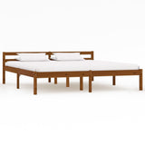 Bed Frame without Mattress Honey Brown Solid Pine Wood 180x200cm 283213