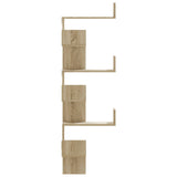 ZNTS Wall Corner Shelf Sonoma Oak 45x45x147 cm Engineered Wood 852638