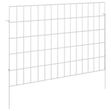Garden Fence with Stakes 48 pcs 75 x 50 cm Mesh Silver 3438048