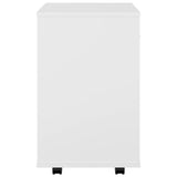 Rolling Cabinet White 46x36x59 cm Engineered Wood 808467