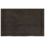 Table Top Dark Brown 80x50x cm Treated Solid Wood Oak 3156420