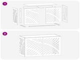 Air Conditioner Cover Black 90 x 40 x 60 cm Steel 8014094