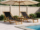 Folding Sun Lounger 2 pcs 3 Position Solid Eucalyptus Wood 3407824